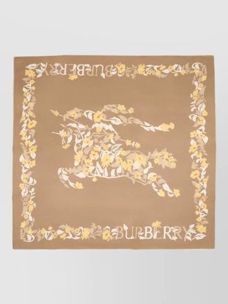 Burberry floral silk square scarf signature motif