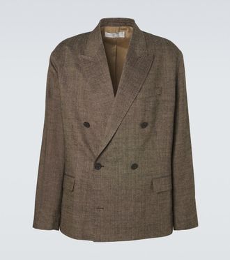 Our Legacy Blazer doppiopetto Halt in lino, seta e cotone
