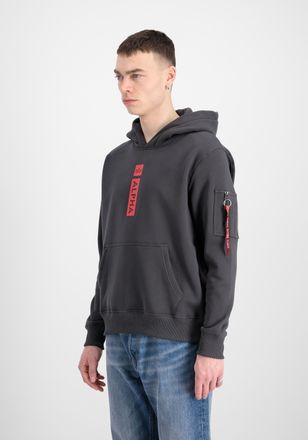 Alpha Industries Hoodie ALPHA INDUSTRIES Alpha Puff Print Hoodie, Herren, Gr. XL, grau (vintage grau), Obermaterial: 80% Baumwolle, 20% Polyester, regular fit, Sweatsh