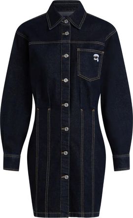 Karl Lagerfeld Chemisier denim con applicazione - Blu