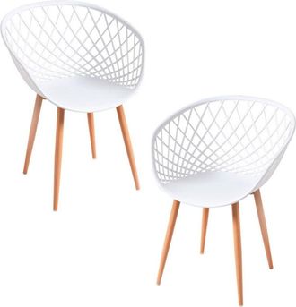 Regalos Miguel Packs Sillas Comedor - Pack 2 Sillas Vera - Blanco