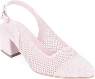 Elie Tahari Pisa Slingback Cap Toe Pump in Natural at Nordstrom, Size 8.5