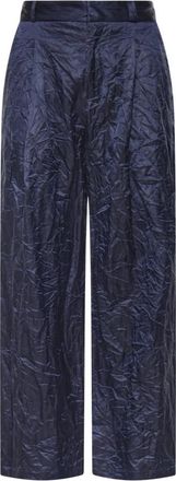 BONSAI Velvet Loose-Fit Broeken - Heren - Wijde Broeken - Blauw - M - Katoen - Broeken