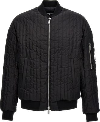 Dsquared2 Black Relaxed Bomber Jacket