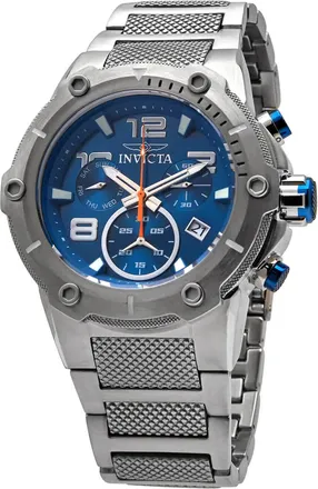 Invicta Speedway Chronograph Blue Dial Stainless Steel Mens Watch 19527