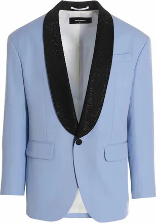 Dsquared2 Light Blue Embellished Blazer