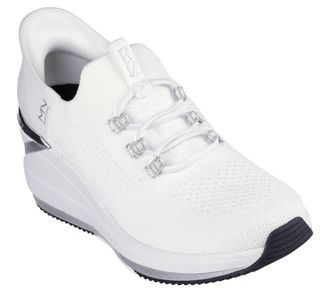 Skechers Womens The Triple Wedge-Dallis Sneaker, White, 3.5 UK
