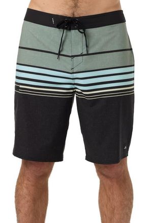 O'Neill Hyperfreak Heat Stripe Swim Trunks in Black at Nordstrom, Size 32