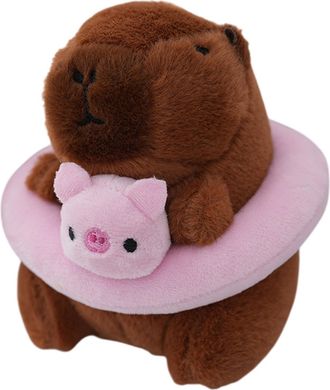 Generic Plush Capybara Keychain - Min 4-Inch Capybara Bag Charm, Soft Stuffed Animal Pendant | Clip-ons Toy Key Holder, Cute Fuzzy Keyrings, Backpack, Purse, 