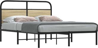 vidaXL vidaXL Giroletto senza Materasso Rovere Sonoma 140x190cm in Truciolato