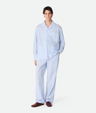 Bottega Veneta Stripe Cotton Poplin Pyjama Set - Bottega Veneta