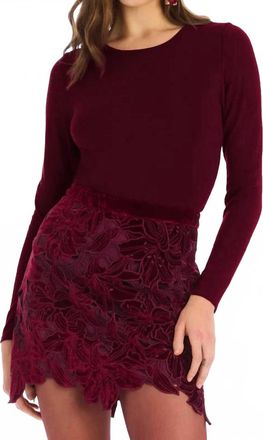 Allison New York Rita Knit Top In Oxblood
