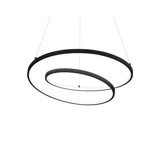 Netlighting Oz 60cm Integrated LED Pendant Ceiling Light Black 4000K