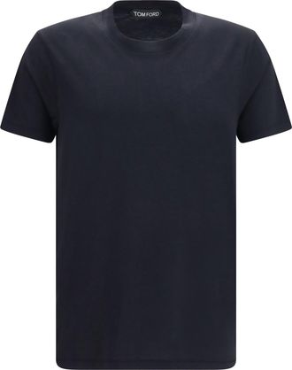 Tom Ford Mens Cotton T-Shirt Black T-Shirts And Polos