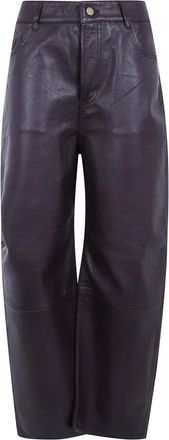 Lois Dali Leather - Dames - Broeken - Bruin - Maat: W25 Leer