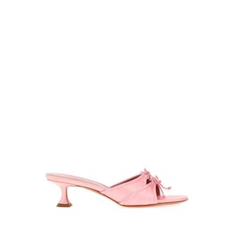 Amina Muaddi Eleonora Slipper 45 - Dames - Muiltjes - Roze - 36 EU - Satijn - Schoenen
