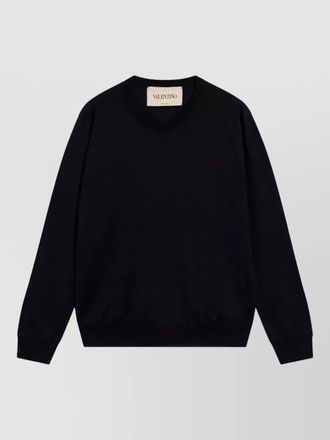 Valentino Garavani wool sweater long sleeves ribbed cuffs hem