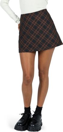 Princess Polly Fike Plaid Miniskirt in Grey at Nordstrom, Size 10