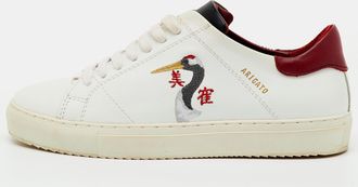 Axel Arigato White/red Leather Clean 90 B Bird Low Top Sneakers