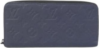 Louis Vuitton Pre-owned Wallets, male, Blue, Size: ONE SIZE Pre-owned Monogram Shadow Long wallet (bi-fold)