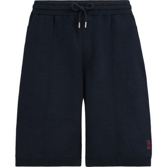 Brunello Cucinelli Double knit Bermuda shorts in Navy Blue at Nordstrom, Size Xx-Small Eu