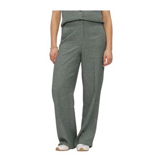 Moss Copenhagen Pennie Ginia HW Pants - Dames - Wijde Broeken - Groen - XS - Linnen - Broeken