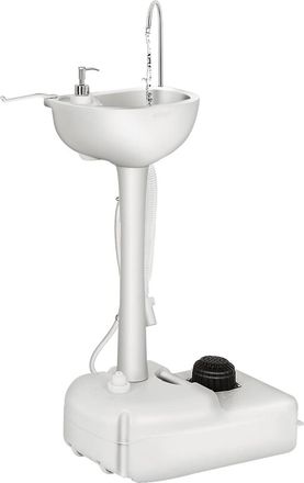 Costway Costway Fregadero Port&aacute;til De Camping Con Bomba De Pie, Soporte De Lavabo Con Tanque De Agua De 17l Y Dispensador De Jab&oacute;n, Estaci&oacute;n De Lavado De Mano