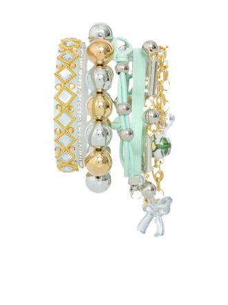 Amir Slama beaded bow-charms bracelet - Blue