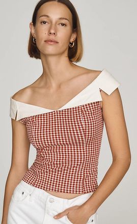 Maeve Off-Shoulder Collared Top