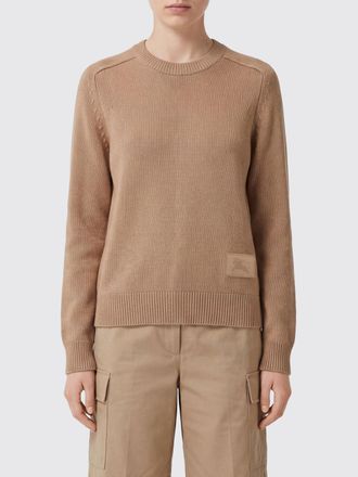 Burberry Maglia girocollo in puro cashmere con logo EKD applicato