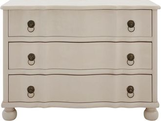 Signature Cómoda de 3 cajones en pino macizo lino y terracota