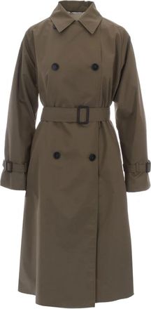 Max Mara Trench Coats, female, Green, Size: 3XS Trench Coats