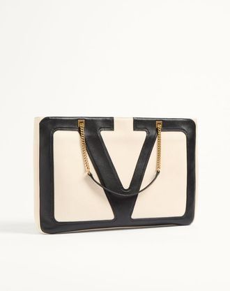 Valentino Garavani Borsa Shopping Grande Valentino Garavani Viva Superstar In Nappa Donna BURRO/NERO UNI
