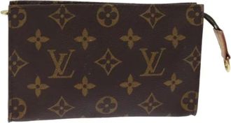 Louis Vuitton Pre-owned Clutches, female, Brown, Size: ONE SIZE Pre-owned Canvas Pouch