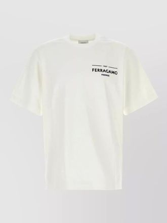 Ferragamo cotton crew neck short sleeve tshirt