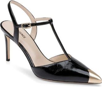 L'agence Kaveh Ankle Strap Sandal in Black Patent at Nordstrom, Size 8.5