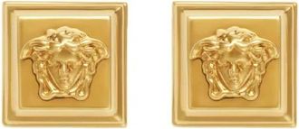 Versace Medusa Squadrata - Heren - Oorbellen - Geel - ONE Size - Accessoires