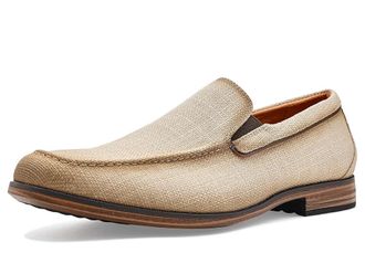 Stacy Adams Ridgely Moc Toe Slip-On Loafer Mens Shoes Natural : 11.5 M, Canvas/Leather/Synthetic