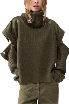 Liu Jo Maglione Dolcevita con Cut-Out - - Knitwear - Donna - Verde - S