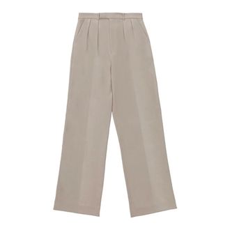 Axel Arigato Broeken, Dames, Beige, M, Polyester, Jackie Pleat Broek