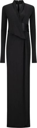 Andamane Vestido Largo Victoria con Detalle de Esmoquin - Dresses - Mujer - Negro - XS