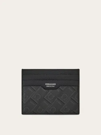 Ferragamo Uomo Porta carte di credito Nero