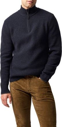 Rodd & Gunn Robbies Road Quarter Zip Sweater in Midnight at Nordstrom, Size X-Large