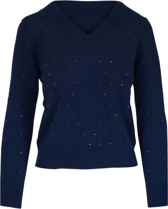 Kinross Cashmere Maglione con decorazione - Blu