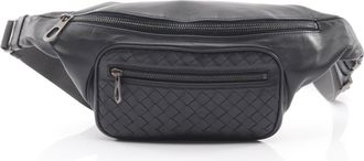 Bottega Veneta Navy Leather Fanny Pack (Pre-Owned)