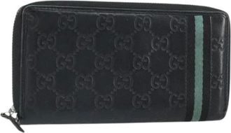 Gucci Pre-owned Wallets, female, Black, Size: ONE SIZE Pre-owned Canvas Wallet