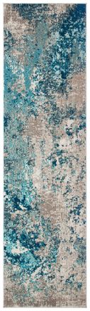 Safavieh Alfombra contemporary de polipropileno azul/beige, 66 x 366 cm