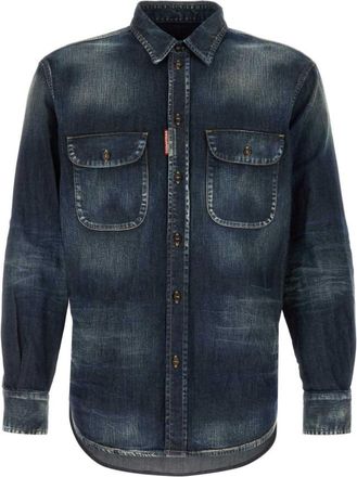 Dsquared2 Navy Blue Regular Shirt