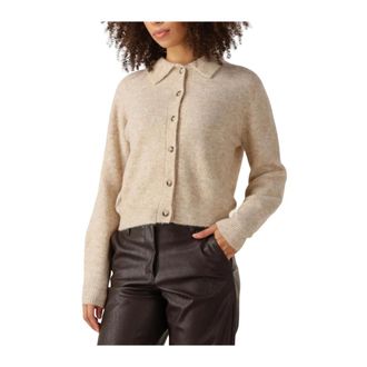 Knit-ted Truien & Vesten, Dames, Beige, XL, Wol, Gezellig Zand Vest