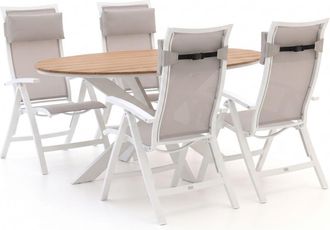 Bellagio la vita attrattiva Bellagio Lugo/Fidenza ovaal 180cm dining tuinset 5-delig verstelbaar